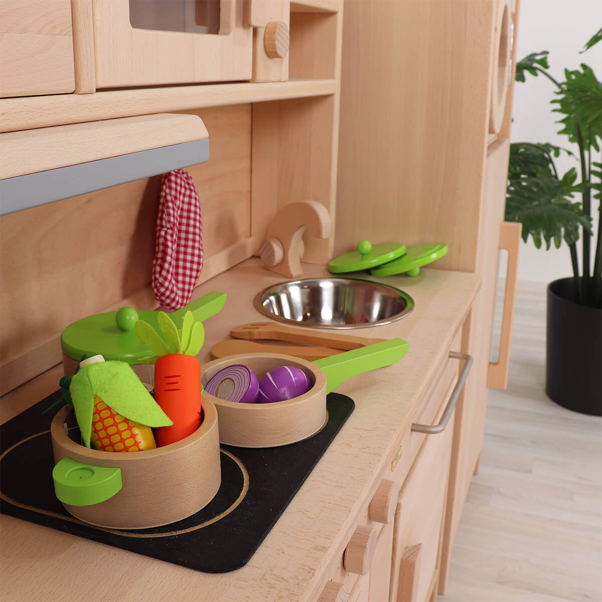 Kita Kinderküche Rotkäppchen - aus Buche Vollholz